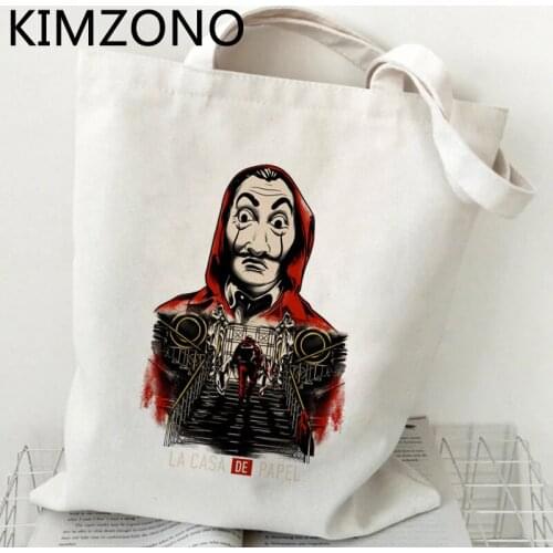 La Casa De Papel shopping bag eco grocery tote reusable bag shoping bolsas reutilizables tote sac toile