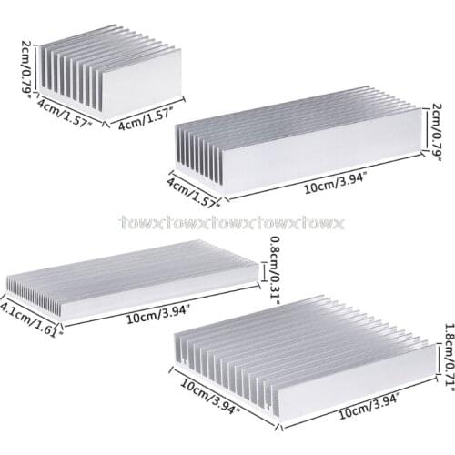 Extruded Aluminum Heatsink For High Power LED IC Chip Cooler Radiator Heat Sink J20 20 Dropship