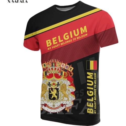 Belgium Colombia Austria Armenia Brazil Country Flag 3D Fashion Over Printed Round Neck T Shirt Men Women Harajuku Casual Tee
