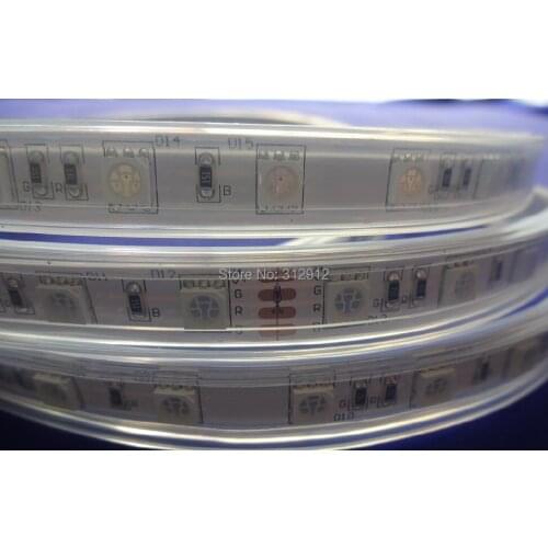 DC24V LED strip 5050 SMD flexible light 60LED/m,5m 300LED,White,warm,Blue,Green,Red,Yellow;RGB;waterproof silicon tube;IP66