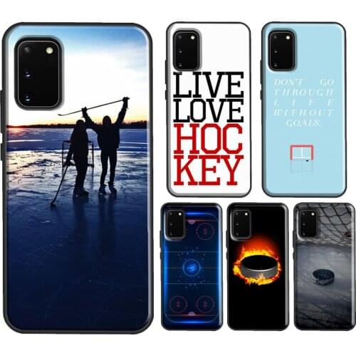 Hockey Ice Rink Burning Hockey Puck Fundas For Samsung Galaxy S21 Ultra S20 FE S8 S9 S10 Note 10 Plus 9 Note 20 Ultra Case