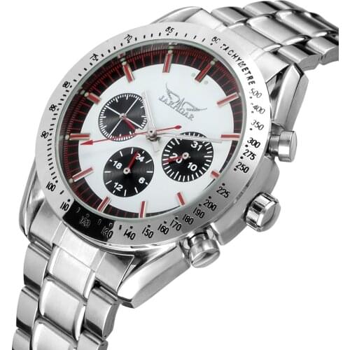 JARAGAR 2019 New Men Mechanical Automatic Wristwatch Stainless Steel New Style Auto Date Sport Military Watches Male Gift Clock