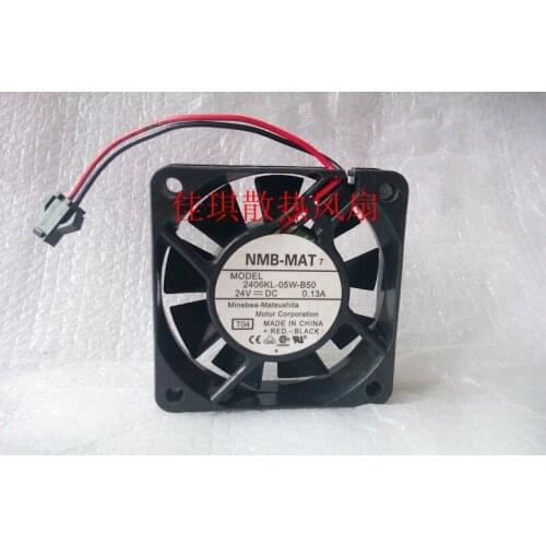 NMB-MAT 2406KL-05W-B50 T04 DC 24V 0.13A 3-Wire 60x60x15mm Server Cooling Fan