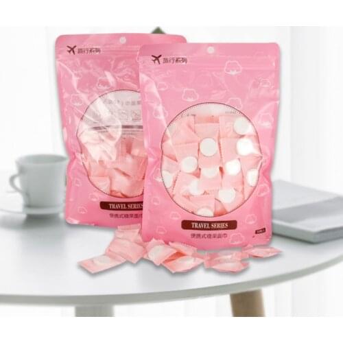 Outdoor Disposable Magic Compressed Travel Portable Travel Cotton Towe lindividually packaged Mini Face Wash Cleaning Wipes