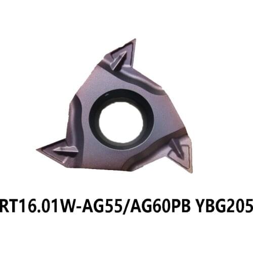 Original External Threading Carbide Inserts RT16.01W-AG55PB RT16.01W-AG60PB YBG205 CNC 16ER processing Stainless Steel 10pcs/box