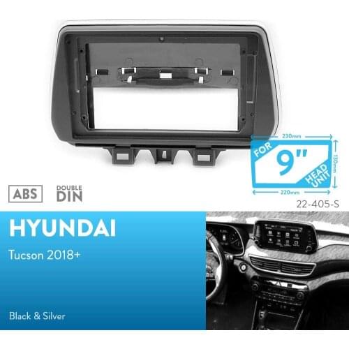 9 inch Car Fascia Radio Panel for HYUNDAI Tucson 2018+ Dash Kit Install Facia Bezel Adapter Trim Plate 9inch Console Cover Frame