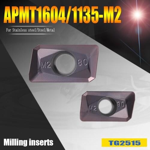 BAP300R/400R Face milling cutter head inserts carbide APMT1135PDER M2 APMT1604 PDER 90 degree R0.8mm milling insert for steel
