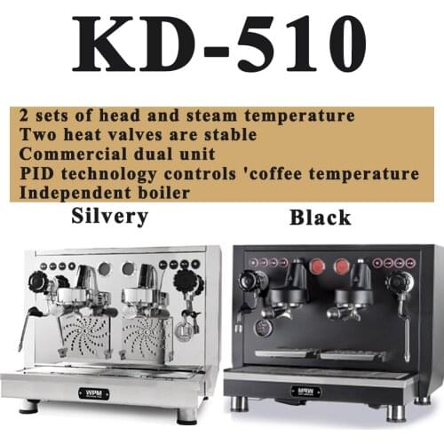 Welhome KD-510 professional double-head semi-automatic commercial coffee machine Italian rotary pump boiler