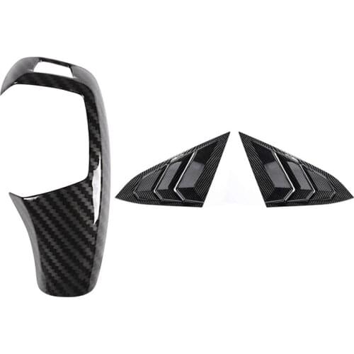 Car Gear Shift Knob Cover For BMW F20 F30 F31 & Rear Side Window Louvers Air Vent Cover For 2016 -2019 Honda Civic