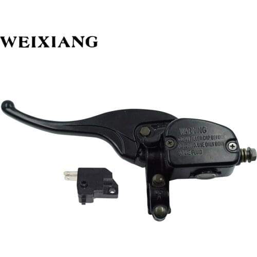 Universal 7/8" 22mm Front Left Motorcycle Hydraulic Brake Pump Master Cylinder Black Disc Brake Lever For Polaris ATV