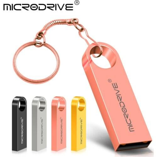 Mini key USB Flash Drive Sliver Golden metal pen drive 64GB 8GB 16GB 32GB 128GB memory stick pendrive flash free gift key chain
