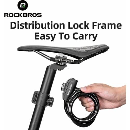 ROCKBROS Mountain Bike Bicycle Lock Anti-Theft Steel Chain Lock Ring Lock Cycling Cable Lock Motorcycle Lock Bicycle Accessories