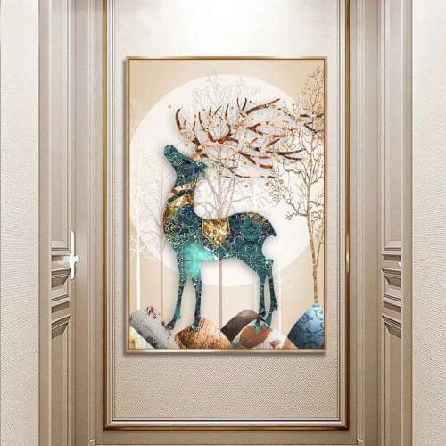 Line Embroider The Sitting Room Is Big Rich The Deer Cross-stitch Embroidered Handmade Atmosphere Bedroom Home His Line