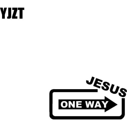 YJZT 17.8CM*9.9CM JESUS ONE WAY Vinyl Car Motorcycle Sticker Decals Black/Silver C13-000282