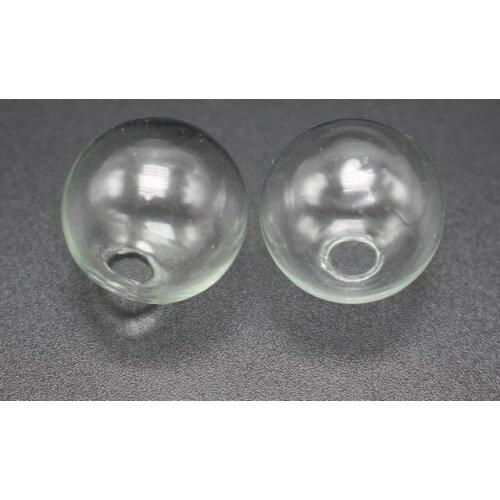 20 Clear Mini Lightbulb Globe Glass Bottle Vial 16mm For Ring Earring Pendants
