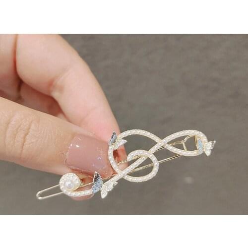 Metal Musical Note Bangs Clip Hair Clip Hairgrips Women Hair Pin Geometric White Hairpins Hair Accessories For Girls