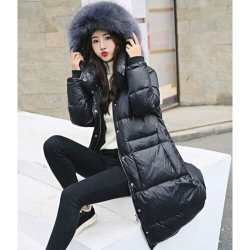 2019 Winter Down Jacket Women Hat Ultra Light Duck Pure Down Warm Female Down Coat Female Outwear Long Sleeve Women Warm Coat