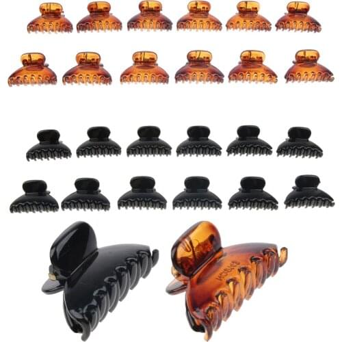 12pcs Hair Claw Clip Lady Bulldog Styling Tools Plastic Mini Hairpin Bangs Clips Hair Accessory Beauty Accessories
