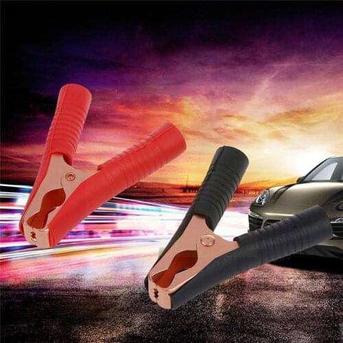 2X Copper Car Battery Clip Crocodile Alligator Test Clamp Best Current 100A & Red High Clamp F6K4