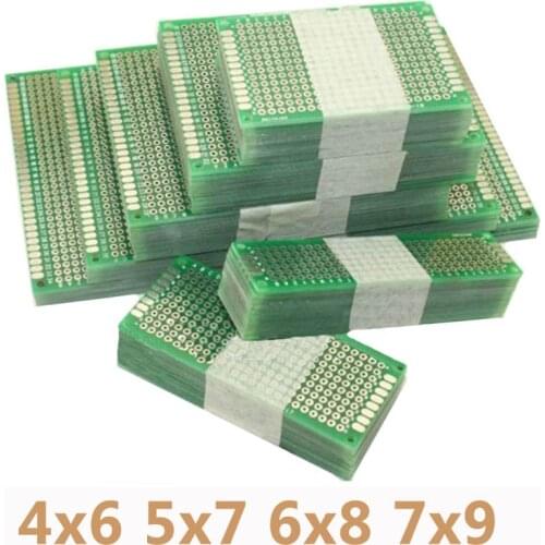 4pcs/lot 4x6 5x7 6x8 7x9 Double Side Prototype PCB Universal Printed Circuit Board Protoboard For Arduino