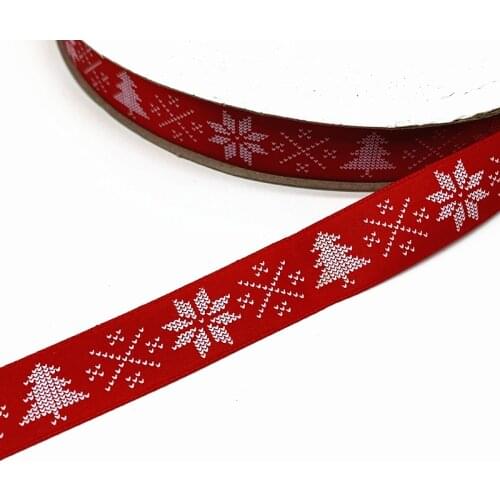 5 yards 15mm Christmas Ribbon Polyester Satin Ribbon for Gift Wrapping Wedding Decoration Hair Bows DIY #RoLi