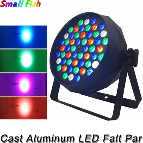 54X3W DMX512 Cast Aluminum RGBW LED Falt Par Light For DJ Disco Dance Party Projector Professional Stage DJ Equipment Wash Light