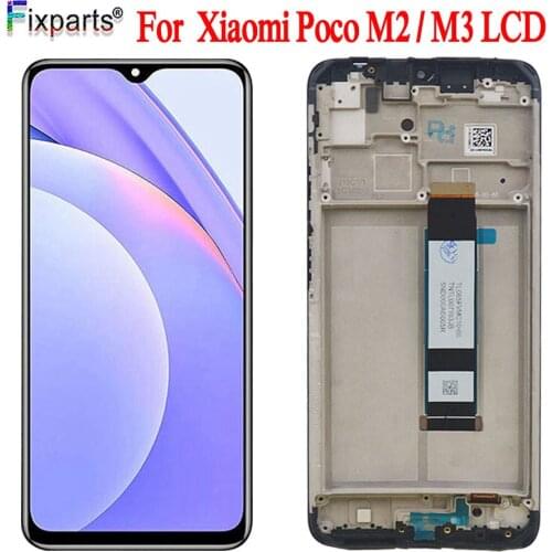 6.53" Original For Xiaomi Poco M3 LCD Screen Display+Touch Panel Digitizer Frame For Xiaomi Poco M2 lcd Pocophone M3 M2010J19CG