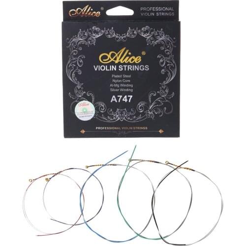 Alice A747 Violin String Nickel-plated High-carbon Steel Nylon Core Silver Wound