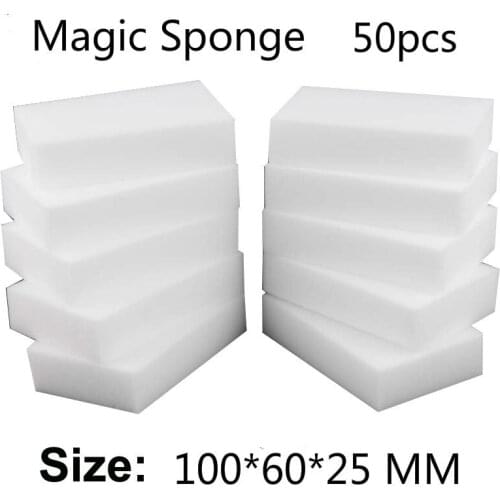 50pc /10*6*2.5cm,Nano magic Sponge Eraser Pad Cleaner Melamine Eraser Cleaning Sponge Block Wholesale bathroom accessories