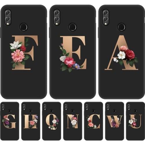 Flower Letters Phone Case For Huawei Honor 8A 8X 8C 8S Y6s Y5 Y6 Prime 2019 Honor 10 Lite Honor 10i 20 Silicone Phone Cover Capa