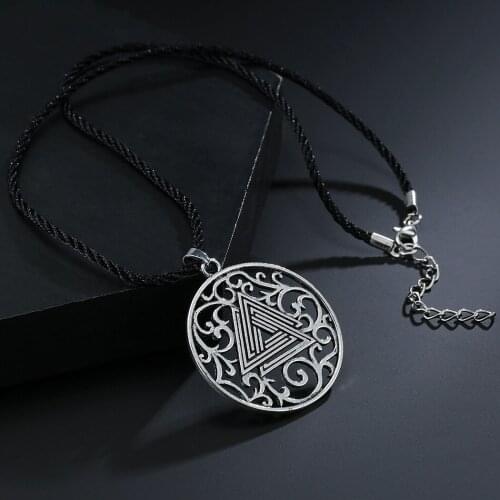 Cxwind Retro Nordic Walkernut Pendant Necklace Viking Scandinavian Charm Necklace Slavic Amlet Necklace Jewelry