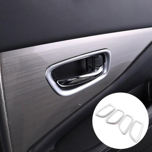 For Nissan Murano 2015-2017 ABS Matte Chrome Car inner door Bowl protector frame Cover Trim Car styling Accessories 4Pcs