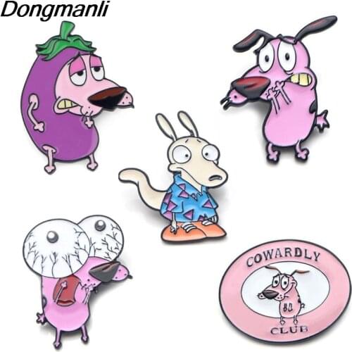 DZ365 Cartoon Anime Dogs Cute Enamel Pins Brooches Badge Lapel Gifts Funny Jewelry