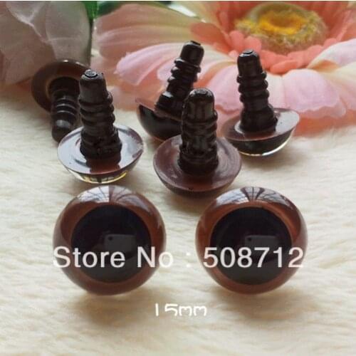 Fress ship!!!15mm Brown Plastic Safety Eyes Amigurumi Stuffed Wool Felted Animals