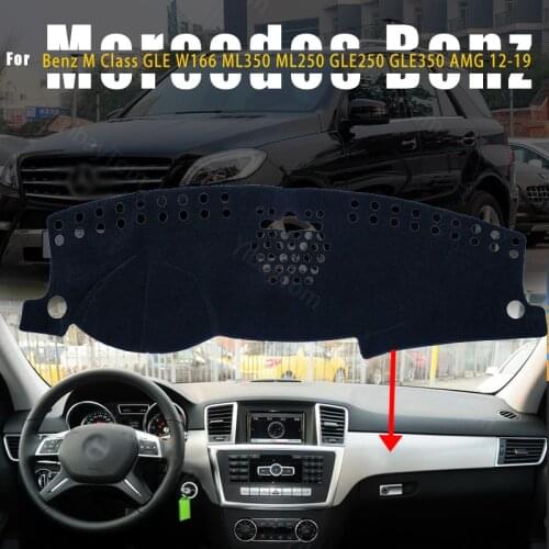 For Mercedes Benz M Class GLE W166 ML350 ML250 GLE250 2012-2019 Dashmat Dashboard Cover Dash Cover Mat Protective Carpet Styling