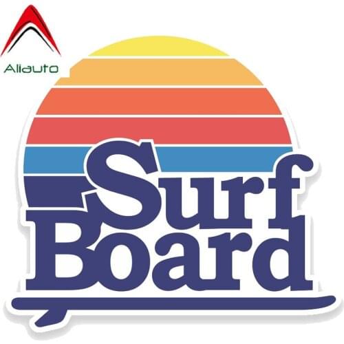 Aliauto Creative Car Sticker Fashion Retro Surf Board Motorcycle Waterproof Cover Scratch Accessories PVC Decal,16cm*15cm
