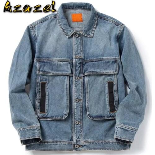 Summer Casual Loose Mens Jacket Jean Coats Fashion Denim Jackets Male Uniforms Overcoats European Designer Male Clothing A952