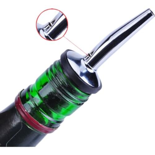Hot Stainless Steel Liquor Spirit Pourer Free Flow Wine Bottle Pour Spout Stopper