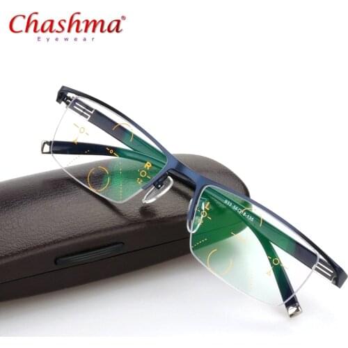 Titanium Alloy Multi-Focal Progressive Commercial Reading Glasses Men Diopter glasses Presbyopic Eyeglasses gafas de lectura