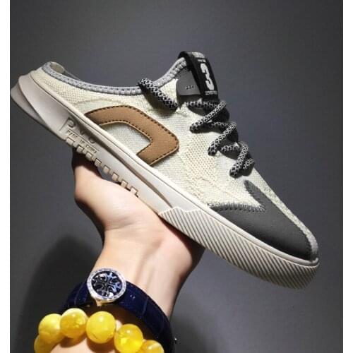 Men Casual Shoes Summer New Lazy Slipper Designer Canvas Shoe Comfort Flat Shoes Light Little White Shoes High Quality Men Shoes