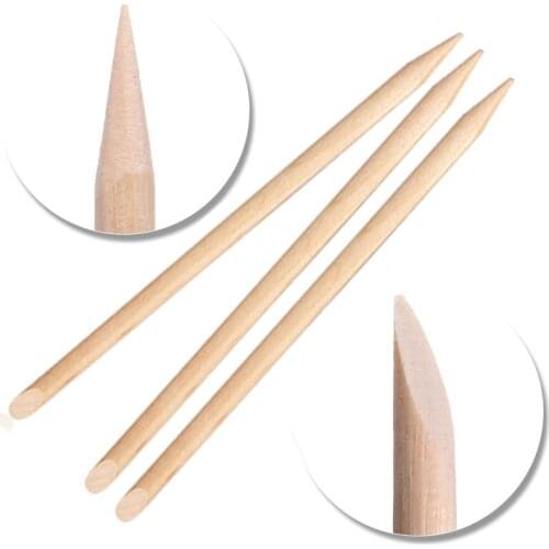 50pcs Professional Manicure Tool Set Disposable Nail Cuticle Pusher Wooden Polishing Double-ended Cuticles Nail Art Stick