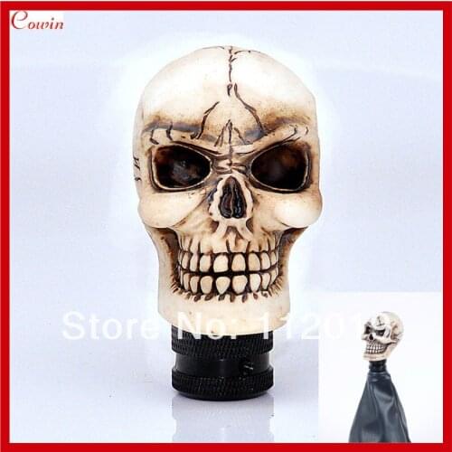New Cool Universal Manual Shift Lever Knob Good Quality Carved Skull Bone Ghost Gear Shift Knob Gear head knob stick