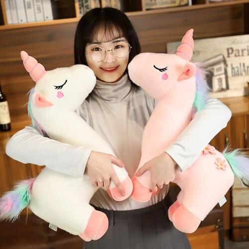 35/50CM Large Size kawaii Rainbow Unicorn Plush Toys Stuffed Animal Unicorn Horse Doll Soft Children Home Decor Gifts Pillow