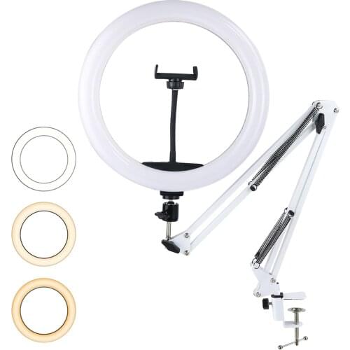 Profissional LED Selfie Ring Light Camera Phone USB ring lamp Photography Light With Long Arm Holder Stand For Youtube VK