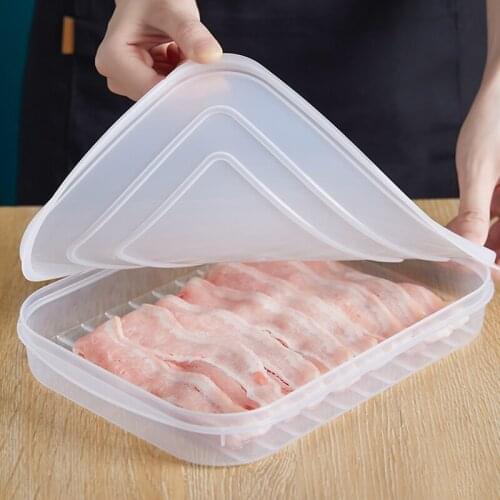 Transparent PE Soft Cover Can Be Superimposed On Seafood And Fish Frozen Storage Box Refrigerator Fresh Vegetable Storage Box
