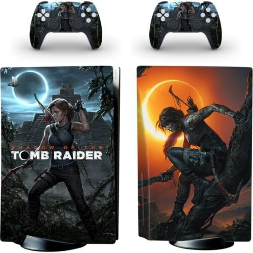 Cool Tomb Raider Style Skin Sticker for PS5 CD Version PlayStation 5 CD Version Console & Controllers Skins