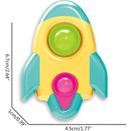 T5EC Push Bubble Fidget Popper Colorful Mini Rocket Vent Toy Novelty Gift for Kids Early Education Anxiety Board for Children