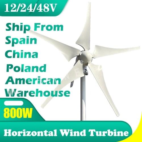 China Factory 800W 24V Wind turbine with 3 5 blades and free MPPT controller small wind turbine for home use