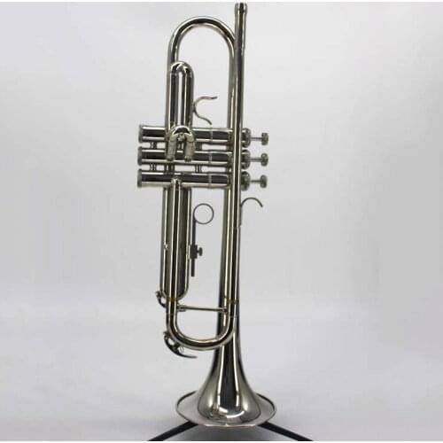 High Quality Bb Trumpet Nickel Plated Professional musical instrument With Case Free Shipping