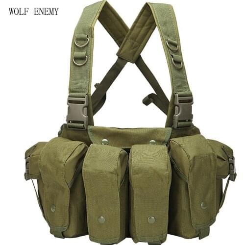 High Quality Outdoor Tactical Chest Rig Airsoft Hunting Vest Molle Pouch Simple Military ACU Tactical Vest with Magazine Pouch